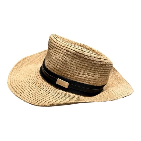 Vince Camuto Straw Band Panama Hat - Picture 1 of 6